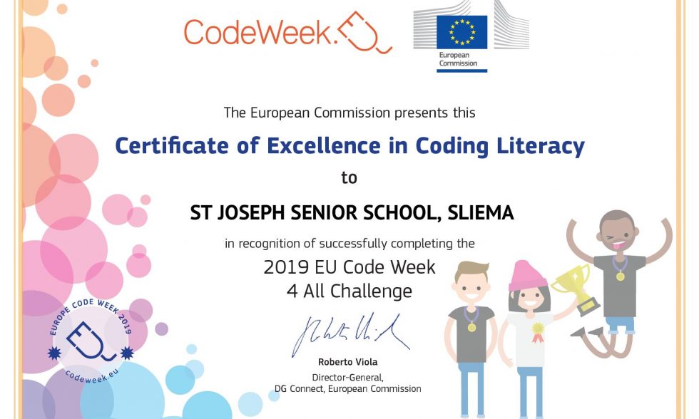 Certificate of Excellence in Coding Literacy